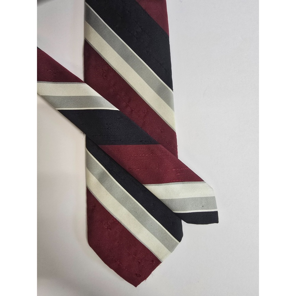 Guardsman Necktie Mens Multicolor Diagonal Stripes Adjustable Classic Formal